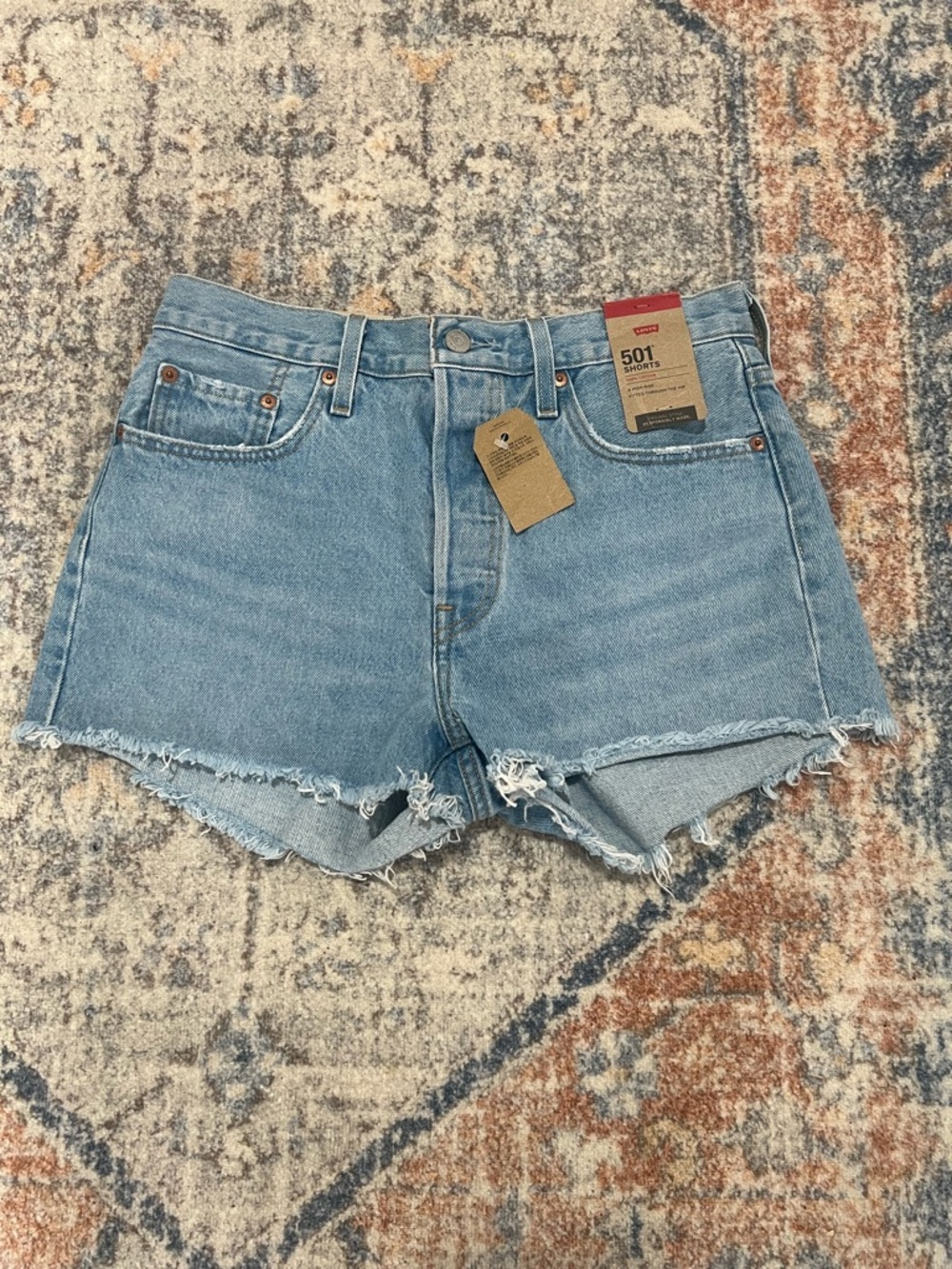 Levi's 501 Light Blue Denim Cutoff Shorts New with Tags